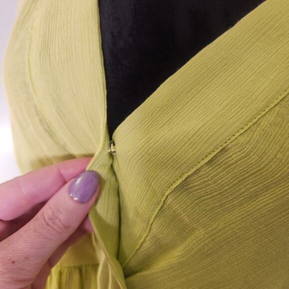 NEW IN Lattice Detail Green Sundress, Size Large - Picture 5 of 11